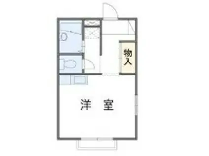 OGE イースト(ワンルーム/1階)の間取り写真