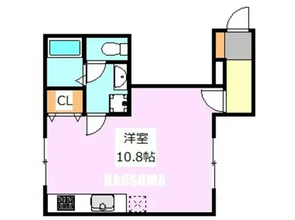 LIBERT東尾久(ワンルーム/1階)の間取り写真