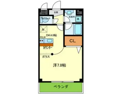 PRIMO鳳(ワンルーム/4階)の間取り写真