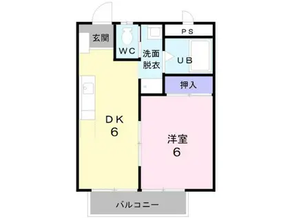 アクティヴハイツ(1DK/1階)の間取り写真