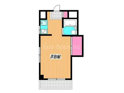 土方ハイツ(1K/2階)の間取り写真