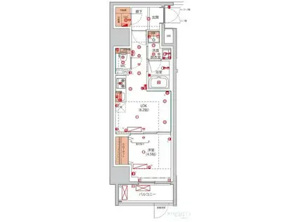 高島平THEGARDENレジデンス(1LDK/1階)の間取り写真