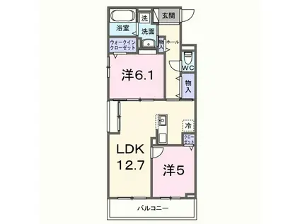 スイート滝ノ水(2LDK/2階)の間取り写真