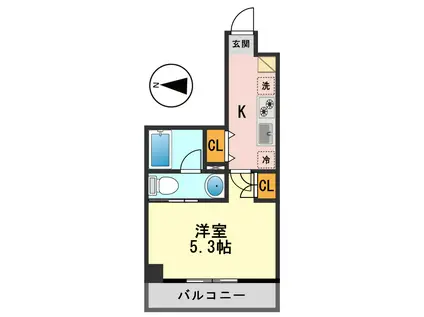 HYS 新小岩(1K/4階)の間取り写真