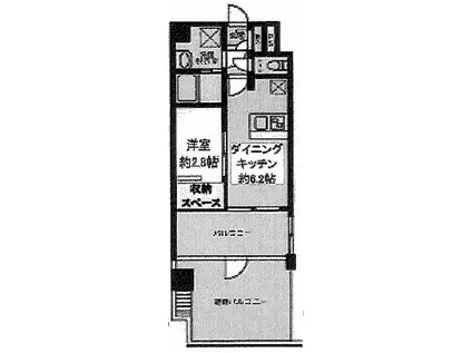 ドゥーエ浅草橋II(1DK/11階)の間取り写真