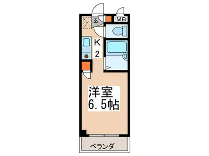 ヒルズHOKUYU(1K/3階)の間取り写真