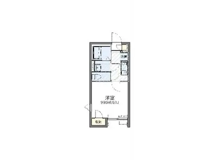 レオネクストキアラ(1K/2階)の間取り写真