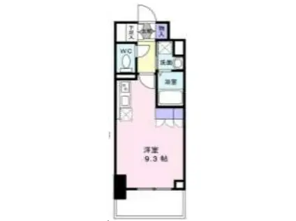 渡幸ベルメゾン五橋(ワンルーム/6階)の間取り写真