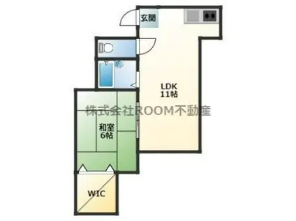 大王コーポ(1DK/2階)の間取り写真