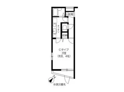 レイシュロス(1K/2階)の間取り写真