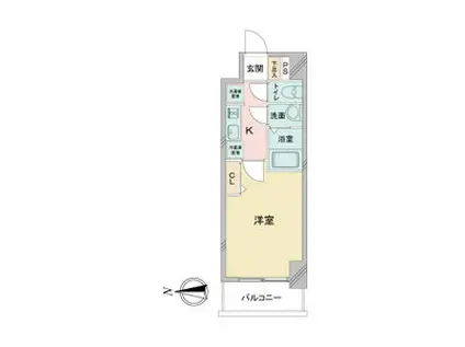 アステリ鶴舞ディオ(1K/2階)の間取り写真