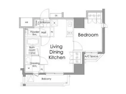 パークハビオ戸越(1LDK/10階)の間取り写真