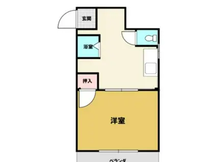 セブンハイツ春日(1K/2階)の間取り写真