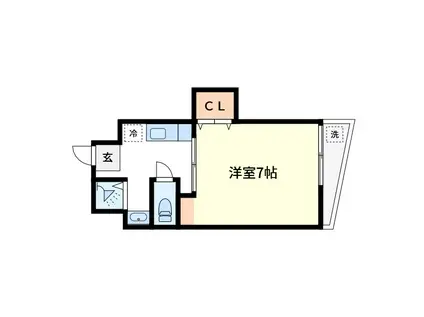 堀家第二ビル(1K/2階)の間取り写真
