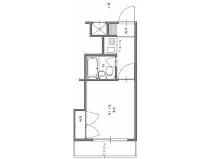 キャッスルパレス世田谷上町(1K/5階)の間取り写真