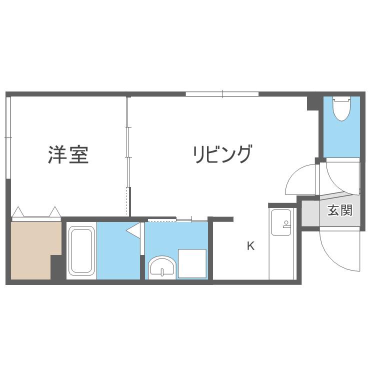 K・Sー11(1LDK/3階)の間取り写真