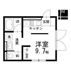 CASAALBERO(ワンルーム/4階)の間取り写真