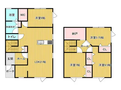 オーシャン(4LDK/1階)の間取り写真