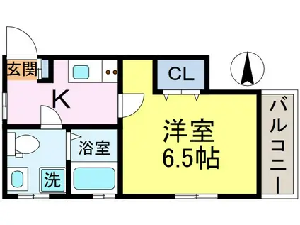 ニューライフ篠崎(1K/3階)の間取り写真