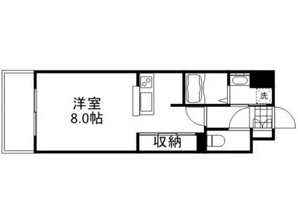 グランデ大森II(ワンルーム/2階)の間取り写真