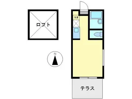 ジョイフルオークラ(ワンルーム/1階)の間取り写真
