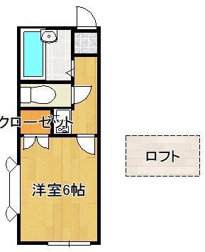 スリム志井駅前(1K/1階)の間取り写真