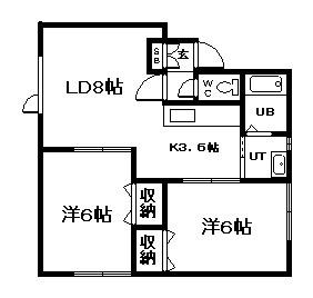 アヴァンティ A・B棟(2LDK/1階)の間取り写真