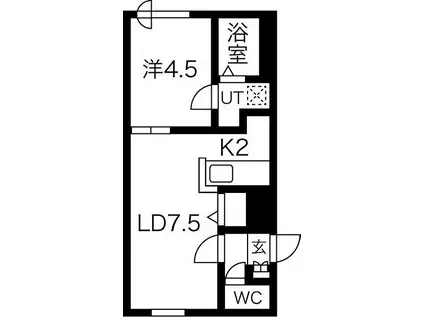 NIPPO CORE 美園(1LDK/3階)の間取り写真