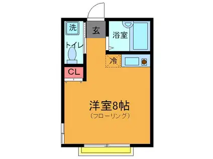 エル・カーサ本八幡(ワンルーム/1階)の間取り写真