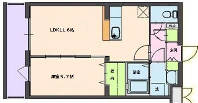 セラヴィー参番館(1LDK/1階)の間取り写真
