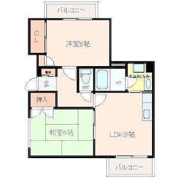 MATRIX(2LDK/2階)の間取り写真