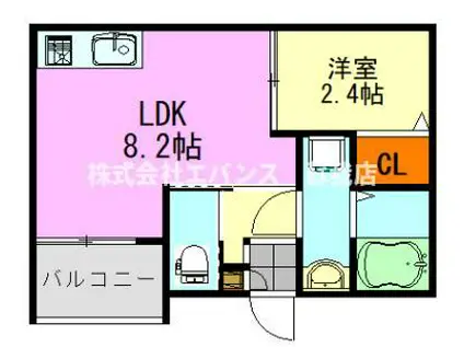 R-SMART蘇我(1LDK/3階)の間取り写真