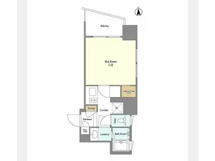 ミュプレ高田馬場(1K/9階)の間取り写真