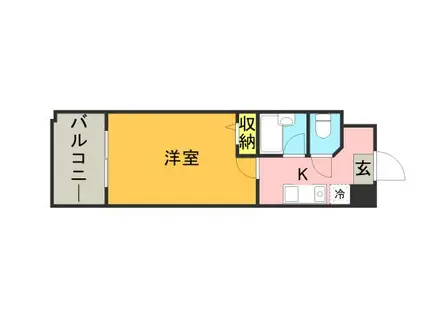 メゾンドプレサージュ(1K/6階)の間取り写真