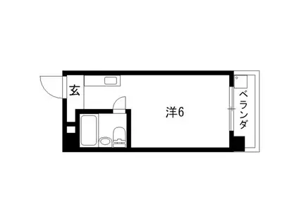 アメニティ植田(1K/3階)の間取り写真