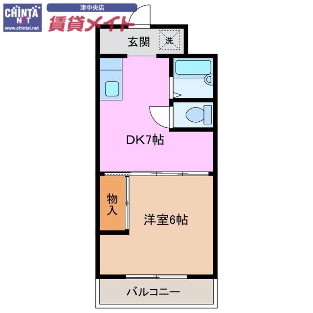 江戸宿阿部喜(1DK/4階)の間取り写真