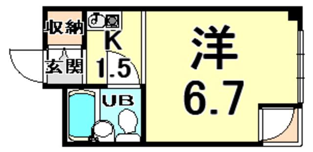 パークハイムイトー(ワンルーム/3階)の間取り写真