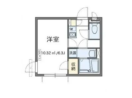 ルミネスI(1K/3階)の間取り写真