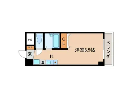 リバーサイド王寺(1K/2階)の間取り写真