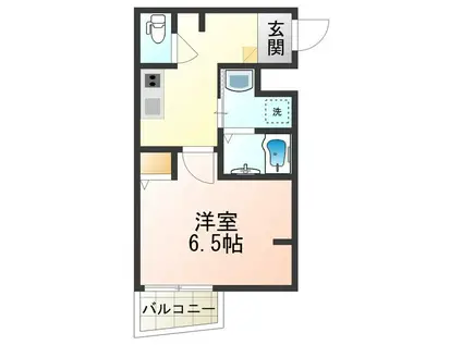 エヌエムスワサントヌフノース(1K/3階)の間取り写真