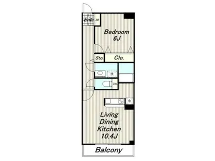 ロイヤル・レジデンス壱番館(1LDK/3階)の間取り写真