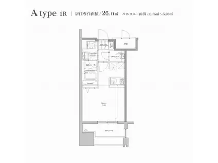 エンクレスト博多STYLE(ワンルーム/5階)の間取り写真