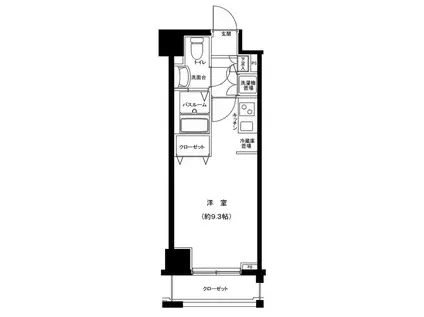 グランフォース横浜関内(ワンルーム/2階)の間取り写真