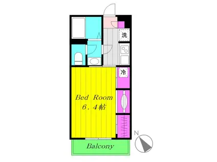 リブリ・CARO(1K/2階)の間取り写真