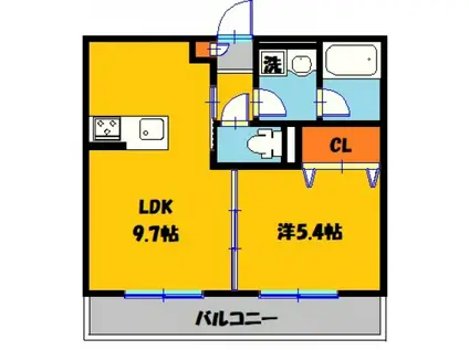 レフィナ―ド(1LDK/3階)の間取り写真