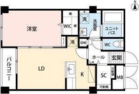 LALBA DI SECONDO(1LDK/3階)の間取り写真