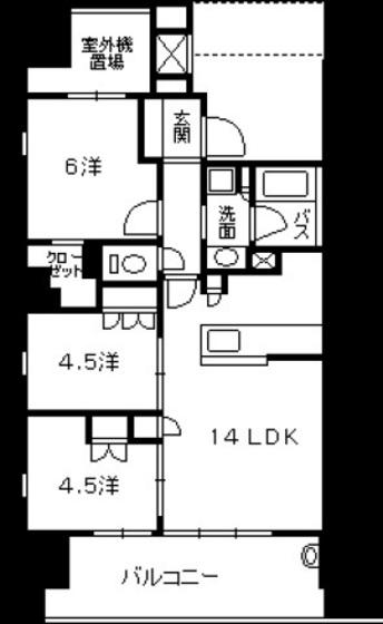 ザ・ライオンズ横川(3LDK/7階)の間取り写真