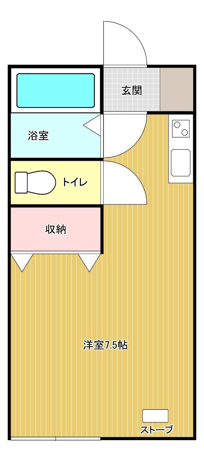 センチュリー22(ワンルーム/2階)の間取り写真