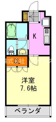 リバパレス星久喜(1K/1階)の間取り写真