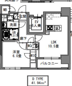  Sレジデンス新御徒町イースト(1LDK/4階)の間取り写真